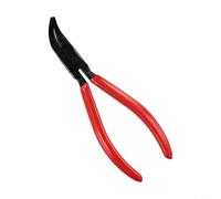 Sawhamale Alicates de dobladillo de acero de alto carbono para doblar chapa, alicates plegables de mandíbula recta/45°/90°, 180 mm, asas antideslizantes rojas y negras, uso automotriz y taller (180°)