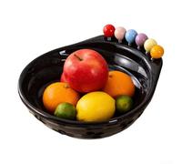 Sawhamale Bandeja de frutas minimalista moderna ABS Snack Candy Bowl elegante plato de nueces para sala de estar, mesa de café, decoración del hogar, 23 x 22 x 11,5 cm, plato de servir para frutas