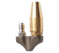 Sawhamale Boquilla de chorro de drenaje de alcantarillado turbo inversa de 3/8 pulgadas para lavadora a presión, punta de limpieza giratoria de 3000 PSI con construcción de acero inoxidable y latón