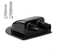 Sawhamale Caja de conexiones de entrada de cable de panel solar ABS para techo de lancha de caravana, 2-6 mm², carcasa de prensaestopas de alambre resistente a la intemperie, color negro, 12 x 9,5 x 4