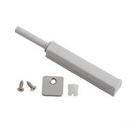 Sawhamale Cierre de puerta de armario con émbolo de resorte, pestillo de cajón sin asas para cocina, armario, caravana o botiquín, carcasa de ABS en color blanco