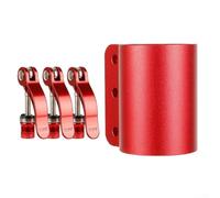 Sawhamale Clip de abrazadera de bloqueo reforzado de aleación de aluminio para scooter eléctrico Kaabo 10, bloqueo extendido de poste plegable, estabilidad y seguridad mejoradas, 270 g (rojo)