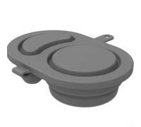 Sawhamale Contenedor de silicona con tapas, caja plegable de doble compartimento para salsas y condimentos, a prueba de fugas, reutilizable, para almacenamiento de alimentos, ahorro de espacio