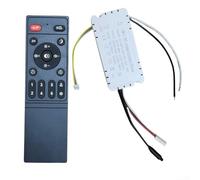 Sawhamale Control remoto de luz de ventilador de techo con ajuste de 6 velocidades, atenuación continua, selección de función infrarroja y receptor de CA 110-265 V para una gestión precisa de la