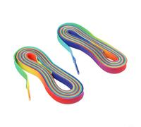 Sawhamale Cordones de doble capa para hockey sobre hielo, cordones de nailon arcoíris para patines de 84, 96, 108, 120 pulgadas (304.8 cm)
