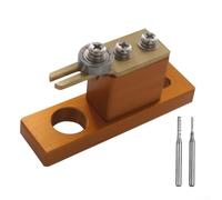 Sawhamale Cortador de ranura de violín eléctrico para luthiers - Herramienta de aluminio y cobre con fresas de 1 mm y 2 mm, 8,5 x 5 x 2,5 cm (dorado)