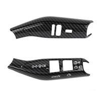 Sawhamale Cubierta de fibra de carbono para interruptor de limpiaparabrisas para Buick Plus S 2014-2016, marco decorativo para botón de control de faros delanteros de volante, accesorios interiores de