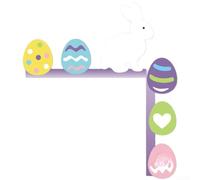 Sawhamale Decoración de porche de Pascua, letras coloridas de madera de conejo, decoración rústica de madera de álamo para puerta de pared, decoración de esquina para primavera, vacaciones, hogar