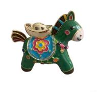 Sawhamale Elegante broche de aleación de dibujos animados de caballo verde dopamina color pin de solapa lindo animal pecho flor para hombres mujeres chaqueta bolsa sombrero accesorio creativo