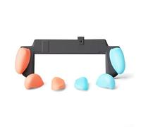 Sawhamale Funda protectora ergonómica de ABS para Nintendo Switch 2 - Empuñaduras reemplazables personalizables, carcasa rígida compacta de 12.9 x 5.2 x 2.55 pulgadas, negro/azul/rojo (azul y rojo)