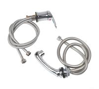 Sawhamale Grifo de cama de champú de salón de 1,2 m, manguera de acero inoxidable, juegos de grifos de ducha de mano de alta presión, pulverizador de cama con tres conexiones, manguera de lavabo