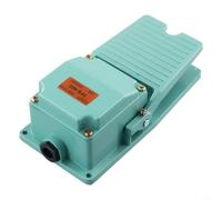 Sawhamale Interruptor de pedal industrial antideslizante CA 250 V 10 A, carcasa de aluminio IP67, interruptor momentáneo impermeable para taladro de banco, tijeras hidráulicas, control de máquina G