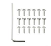 Sawhamale Juego de 18 tornillos y llaves de acero para cubierta inferior de scooter eléctrico, compatible con Max G30, sujetadores plateados de 10 x 4 mm para un reemplazo y mantenimiento seguros