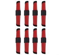 Sawhamale Juego de 8 protectores de anzuelo y vendas de señuelo, tela Oxford + PVC, 15 x 14 cm, negro/rojo/gris (rojo)
