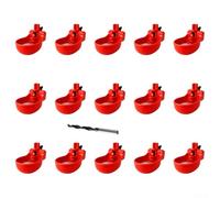 Sawhamale Juego de cuencos de agua potable para aves de corral, kit automático de cuencos de agua de pollo, dispensador de agua de pollos con bebedores de pezón para pollo y ganado, se adapta a
