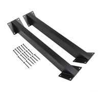 Sawhamale Juego de soportes para cenador de metal y madera, diseño triangular, para estructuras de pabellones y marcos de jardín al aire libre, acabado negro, incluye clavos y herrajes, 42,8 x 33,2 x