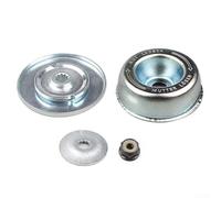 Sawhamale Kit adaptador de recortadora de cuerda con placa de guía de tuerca de cuello, arandela de empuje para cortacésped, accesorio de cepillo, piezas de repuesto de metal plateado, paquete de 4