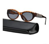 Sawhamale Lentes de sol ovalados retro para mujer, protección UV400, lentes de sol de marco completo Hip Hop con material de policarbonato ligero para fiestas de moda callejera, trajes diarios (marco