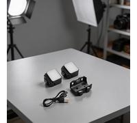 Sawhamale Luz de relleno magnético para DJI Pocket 3 y Action 5 Pro con batería de 6600 mAh IPX4 resistente al agua 3 temperaturas de color 4 niveles de brillo Luz de video LED compacta para (2 luces