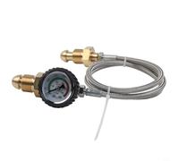 Sawhamale Manguera adaptador de transferencia de estación de recarga con conector BS 341 No. 3 para cilindros de argón del Reino Unido, acero inoxidable de alta presión u opciones, rosca G 5/8