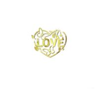 Sawhamale Paquete de 2 pegatinas de pared de espejo de mariposa con corazón de amor, acrílico, calcomanías 3D para sala de estar, dormitorio, decoración del hogar, oro, plata, negro, azul, rojo, 30 x