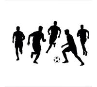 Sawhamale Pegatina de pared de PVC para ventilador de fútbol, 30 x 90 cm, diseño de fútbol negro, calcomanía decorativa para el hogar, dormitorio, sala de estar, oficina, decoración interior y