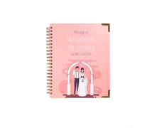 Sawhamale Planificador de boda, cuaderno de boda todo en uno de 12 meses para novias con secciones personalizadas, listas de invitados, hojas de trabajo de presupuesto, tablas de asientos y detalles