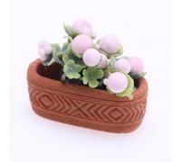 Sawhamale Planta verde artificial en miniatura en maceta, follaje falso realista para decoración de casa de muñecas, paisaje, jardín, pequeño accesorio de plástico para fotografía BJD, diorama en casa