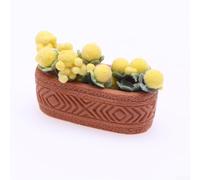Sawhamale Planta verde artificial en miniatura en maceta, follaje falso realista para decoración de casa de muñecas, paisaje, jardín, pequeño accesorio de plástico para fotografía BJD, diorama en casa