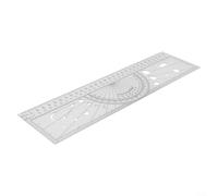 Sawhamale Plotter portátil de navegación de aviación para pilotos herramienta de planificación de rutas regla de plástico escala transparente 12.48x3.35 pulgadas