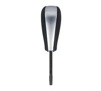Sawhamale Pomo de palanca de cambios automático para BMW E36 E39 E46 E53 E60 E61 E81 E82 E87 E90 E91 E92 (tipo corto o largo, piel sintética y ABS, 58 mm/87 mm) (87 mm, plateado)