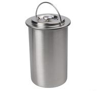 Sawhamale Prensa de carne de acero inoxidable para carnes delicatessen y jamón casero, incluye termómetro integrado, cubo de cocina de 7.1 x 4.33 x 3.94 pulgadas, plateado