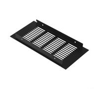 Sawhamale Rejilla de ventilación rectangular de aluminio para armario, cubierta de ventilación, 100 mm de ancho, color negro, para tamaños de 100 x 150 a 100 x 400 mm (100 x 200 mm)