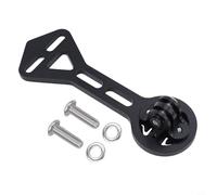 Sawhamale Soporte de aleación de aluminio para computadora de bicicleta Garmin F12 F MÁS Manillar GPS Ciclismo Odómetro Soporte con adaptador de cámara deportiva Negro