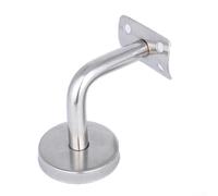 Sawhamale Soporte de pasamanos de acero inoxidable montado en la pared para barandilla de escalera, barandilla, pasamanos y fregona, color plateado, 60 mm x 60 mm/80 mm/100 mm (60 x 60 mm)