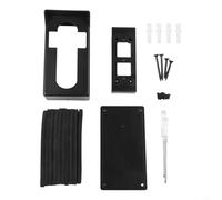 Sawhamale Soporte de vinilo para timbre de video anillo, cubierta protectora ABS con orientación estable hacia adelante, fácil instalación y diseño resistente a la intemperie en negro