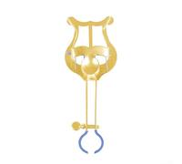 Sawhamale Soporte para trompeta para lira, soporte de clip de metal para partituras en plata u oro, diseño compacto de 5.8 pulgadas para concierto y uso de banda de marcha (dorado)