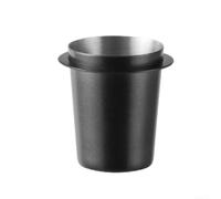 Sawhamale Taza dosificadora de café de acero inoxidable de 51 mm, 53 mm, 58 mm, compatible con máquina espresso, taza de polvo resistente al desgaste para la colección de molinos molidos, plato fácil