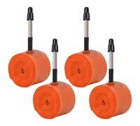 Sawhamale Tubo interior ultraligero para bicicleta de carretera 700C x 20-32C, 35 g con válvula de metal de 45 mm para neumático de ciclismo de 28 pulgadas, naranja (4 FV45 mm)
