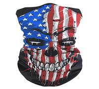 Sawhonn Cráneo USA America Bandera Pañuelo Polaina Mascara Facial Bandana Cintas de Pelo Pasamontañas Diademas Headwraps Bufanda para Deportes Mujeres Hombres