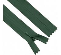 Sawoake Invisible Zippers 10 Inch #3, Green Nylon Coil Zippers 2-Pack for Sewing, Skirts, Pockets, Pillows (Green, 10", 2PCS)