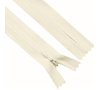 Sawoake Invisible Zippers 7 Inch #3, Beige Nylon Coil Zippers 2-Pack for Sewing, Skirts, Pockets, Pillows (Beige, 7", 2PCS)