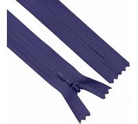 Sawoake Invisible Zippers 9 Inch #3, Deep Blue Nylon Coil Zippers 2-Pack for Sewing, Skirts, Pockets, Pillows (Deep Blue, 9", 2PCS)