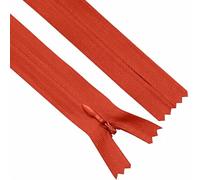 Sawoake Invisible Zippers 9 Inch #3, Red Nylon Coil Zippers 2-Pack for Sewing, Skirts, Pockets, Pillows (Red, 9", 2PCS)