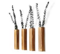 Sawoake Macetas de pared, decoración moderna de pared de madera para dormitorio y baño, jardineras contemporáneas, versátiles, decoración del hogar para flores secas y plantas verdes de imitación