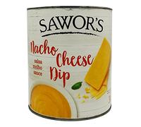 SAWORS - Queso Cheddar Líquido, Nacho Cheddar, Salsa de Queso, Salsa Cheese Nacho Dip, Salsa Cheddar con toque Jalapeño, Lata - 3Kg