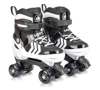 Sawyer Bikes - Patines Ajustables 4 Ruedas LED - Tallas 23 a 38 (Negro, M (31-34))