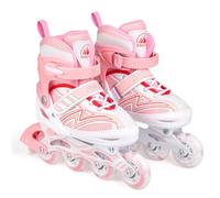 Sawyer Bikes - Patines en Línea Ajustables - Tallas 27 a 38 (Rosa, M (31-34))