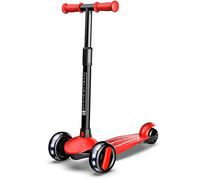 Sawyer Bikes - Patinete Ajustable Ruedas LED - Niños 2 a 8 Años (Rojo)