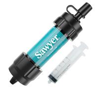 Sawyer Products SP340 Mini sistema de filtración de agua, filtro y émbolo de limpieza, individual, verde azulado